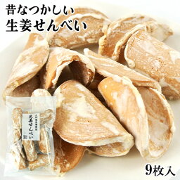 九州産ショウガ使用 生姜せんべい 9枚 懐かしい味 固焼き 焼き菓子 爽やか お茶請け おやつ 素朴 お土産 大分物産