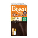 &nbsp;&nbsp;&nbsp; 心地よい香りに包まれて 自然で美しい艶色へ &nbsp;■&nbsp;スーッと伸びてムラなく染まる 「濃密乳液」が根元から毛先まで行きわたりとどまる！ スーッと伸びてムラなく染まるから「全体染め」に便利！ &nbsp;■&nbsp;ツンとしない穏やかでやさしい フローラルの香り 染めてる間は心地よい香り 染めた後もイヤなニオイが気にならない &nbsp;■&nbsp;色あせ低減処方 色持ちタイプ 色持ち成分配合(テアニン、タウリン)。染料の流出を抑え、日にちが経っても髪色キレイ！ &nbsp;■&nbsp;配合成分にもこだわりました ○ 天然由来のトリートメント(ツヤ)成分配合 ※毛髪保護成分 ツバキオイル、オリーブオイル(オリブ油)、ココナッツオイル(ヤシ油) ○ うるおい成分「ヒアルロン酸」配合 &nbsp;■&nbsp;5NA 深いナチュラリーブラウン 時間が経っても染めた白髪が浮きにくい 商品名 ビゲン 香りのヘアカラー 乳液 5NA 深いナチュラリーブラウン ブランド ビゲン(Bigen) 内容量 1剤 40g2剤 60mLクシ型ノズル手袋 商品コード J4987205052453 使用方法 【使用量の目安】 ミディアムヘア(肩より短い)約1回分 ※ 髪の量が多い方は2箱ご用意ください ※ 分けて使えません(1回使い切り) 【使い方】 (1) 混合乳液をつくります 1剤の全量を2剤に加え白キャップをしめ、上下に30回ほど強く振ります。 そのまま放置せず、ただちにクシ型ノズルにつけかえてください。 (2) 乳液をぬります とかすような感じで乾いた髪全体に混合乳液をぬります。 ―15分放置― (3) 洗い流します よくすすぎ、シャンプー・リンスで仕上げます。 □ ご使用前に必ず説明書をよく読んでお使いください。 □ 染毛の48時間前には毎回必ず皮膚アレルギー試験(パッチテスト)をしてください。 □ 仕上がりの色や白髪の目立ちにくさは、染める前の髪色、髪質、室温、放置時間、白髪の量により異なります。 □ 白髪の量が多い方は明るめに、少なめの方は暗めに仕上がります。 □ ヘアカラーやヘアマニキュア等で染めた髪を、その色より明るく染め変えることは困難です。 使用上の注意 □ ヘアカラーでかゆみ、発疹、発赤がでたことのある方は、絶対に使用しないでください。 □ 必ずご購入前・ご使用前にお読みください。 □ ご使用の際は使用説明書をよく読んで正しくお使いください。 □ 次の方は使用しないでください。 ・今までに本品に限らずヘアカラーでかぶれたことのある方 ・今までに染毛中または直後に気分の悪くなったことのある方 ・皮膚アレルギー試験（パッチテスト）の結果、皮膚に異常を感じた方 ・頭皮あるいは皮膚が過敏な状態になっている方（病中、病後の回復期、生理時、妊娠中等） ・頭、顔、首筋にはれもの、傷、皮膚病がある方 ・腎臓病、血液疾患等の既往症がある方 ・体調不良の症状が持続する方（微熱、けん怠感、動悸、息切れ、紫斑、出血しやすい、月経等の出血が止まりにくい等） □ 薬剤や洗髪時の洗い液が目に入らないようにしてください。 □ 眉毛、まつ毛には使用しないでください。 □ 幼小児の手の届かない所に保管してください。 □ 高温や直射日光を避けて保管してください。 □ 幼小児には使用しないでください。 □ 混合乳液は、容器に入ったままで放置しないでください。ガスが発生して容器が破裂したり、混合乳液があふれ出たりして、まわりを汚すおそれがあります。 成分 【1剤】 有効成分：5-アミノオルトクレゾール、α-ナフトール、パラアミノフェノール、メタアミノフェノール、硫酸トルエン-2、5-ジアミン、レゾルシン その他の成分：HEDTA・3Na液、PEG-8、POEオレイルエーテル、POEステアリルエーテル、POEセチルエーテル、POE(2)ラウリルエーテル、POE(21)ラウリルエーテル、アスコルビン酸、イソプロパノール、オクチルドデカノール、オリブ油、強アンモニア水、高重合ジメチコン-1、水酸化Na、ステアリルアルコール、セタノール、タウリン、ツバキ油、テアニン、パラベン、ヒアルロン酸Na-2、ヒドロキシエチルセルロース、ベヘントリモニウムクロリド、ポリ塩化ジメチルジメチレンピロリジニウム液、無水亜硫酸Na、モノエタノールアミン、ヤシ油、ルチン、ワセリン、香料 【2剤】 有効成分：過酸化水素水 その他の成分：DPG、PG、POE還元ラノリン、POEセチルエーテル、吸着精製ラノリン、ステアルトリモニウムクロリド、セタノール、ヒドロキシエタンジホスホン酸4Na液、ヒドロキシエタンジホスホン酸液、フェノキシエタノール、ラノリン メーカー ホーユー株式会社 区分 日本製・医薬部外品/ヘアカラー(白髪用) 広告文責 コスメボックス 097-543-1871※パッケージ・デザイン等は、予告なしに変更される場合がありますので、予めご了承ください。