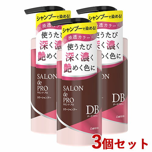 3個セット【ダークブラウン】カラーシャンプー 300ml 白髪 ヘアケア サロンドプロ(SALON de PRO) ダリヤ(DARIYA)【送料込】