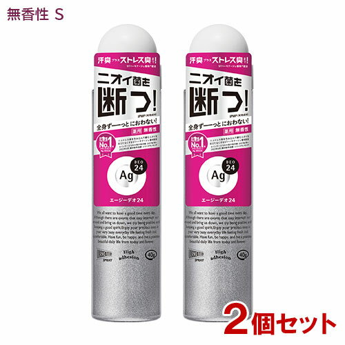 エージーデオ24(Ag DEO24) パウダースプレー 無香性 S(40g)×2個セット ファイントゥデイ(Fine Today) 【送料込】 医薬部外品