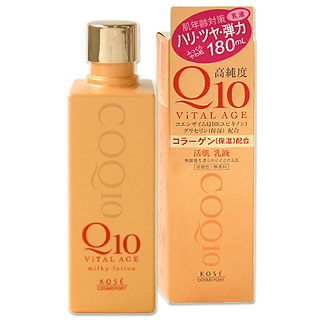 Х륨(ViTAL AGE) Q10 ߥ륭 ȩ 180ml ݡ(KOSE COSMEPORT)