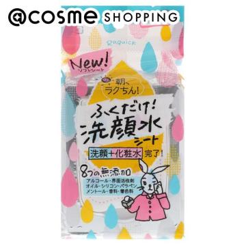 「ポイント10倍 9月1日」 ラクイック ふくだけ洗顔水シート 50枚 洗顔料 アットコスメ 正規品