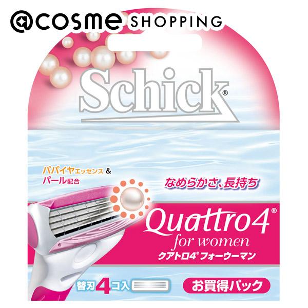 「ポイント10倍 8月15日」 シック クアトロ4フォーウーマン 替え刃 4個 カミソリ アットコスメ 正規品