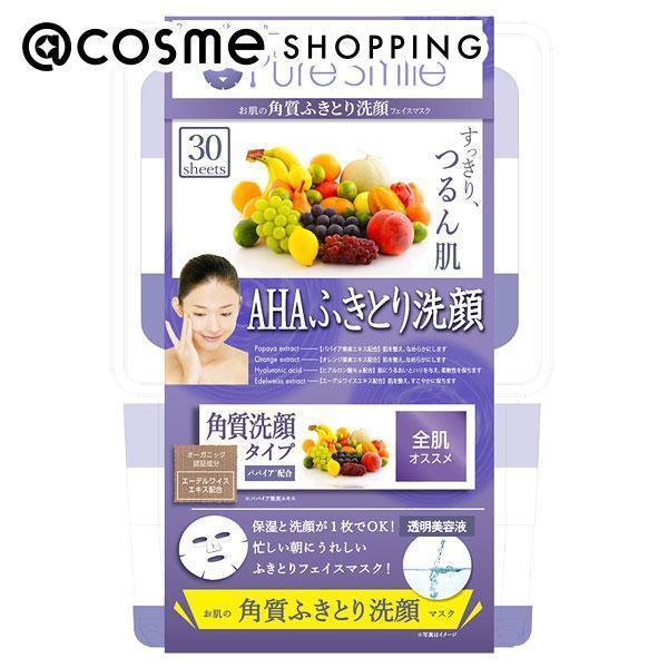 ピュアスマイル エッセンスマスク 30枚セット AHAふきとり洗顔 380ml フェイス用シートパック マスク アットコスメ 正規品