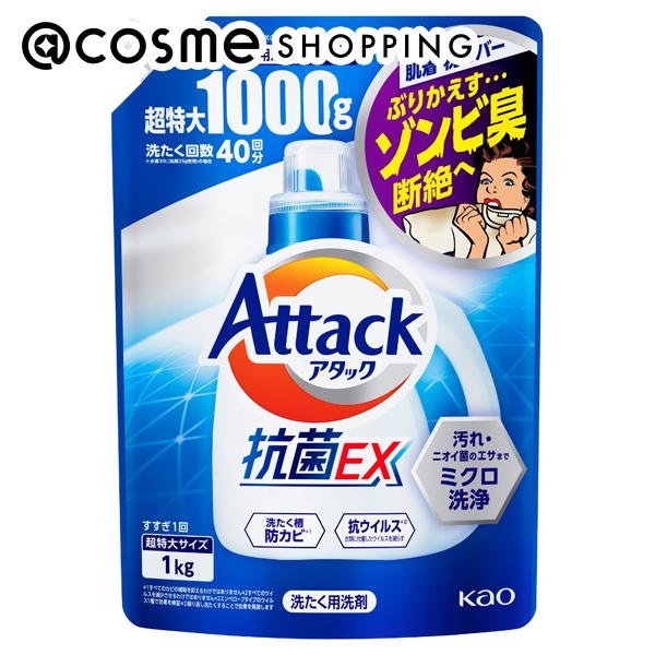 「ポイント10倍6月10日」アタック アタック抗菌EX つめかえ用/スプラッシュクリアの香り 1000g 洗剤 アットコスメ