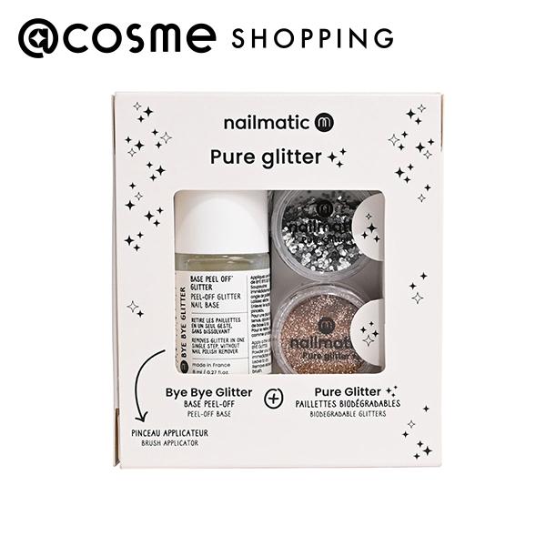 「ポイント10倍 12月4日20時〜6日」nailmatic(ネイルマティック) NM グリッターセット シルバーL/ゴールドS 本体 8ml+3.5g+2.5...