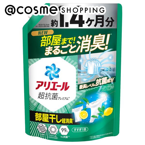 「ポイント10倍 7月20日〜21日」 アリエール 洗濯洗剤 液体 超抗菌プレミアム 部屋干し超消臭 詰め替え(超ジャンボ)/天日干し級にさわやかな香り 1000g 洗剤 アットコスメ