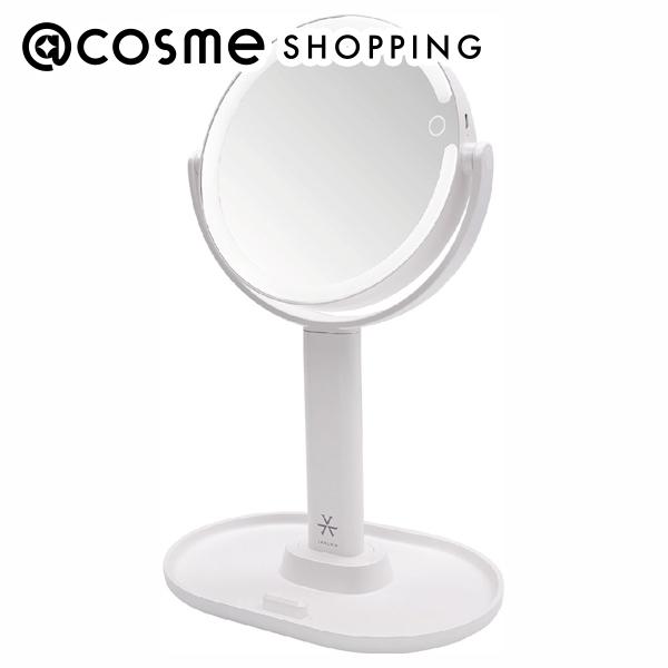 「ポイント10倍 11月15日」VENUSiS スマホスタンド付き LEDミラー VML-4200-5X W・ホワイト 約220×144.4×353mm ミラー・鏡 【送料無料】 アットコスメ