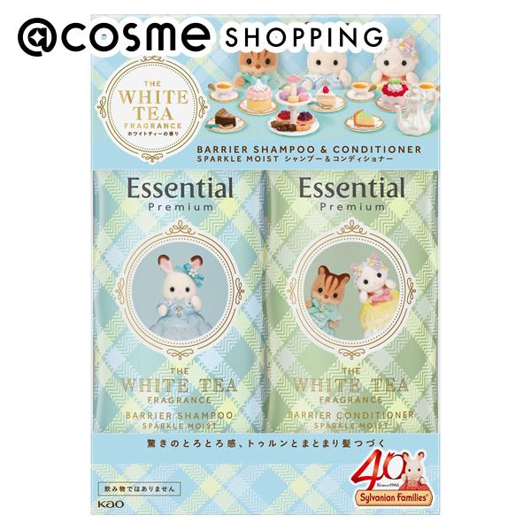 「ポイント10倍 11月20日」 エッセンシャル プレミアム バリアスパークルモイストポンプセット シルバニアファミリーデザイン/ホワイトティーの香り 430ml、430ml シャンプー・コンディショナーセット アットコスメ