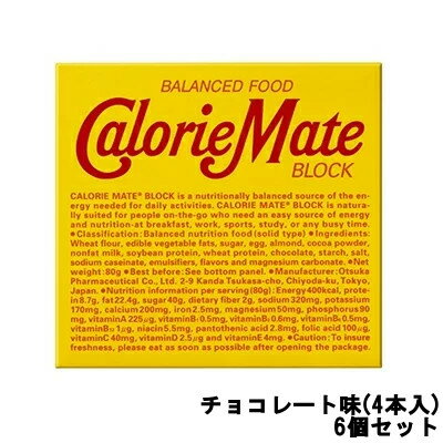   大塚製薬 カロリーメイトブロック チョコレート味 80g ×6個セット  