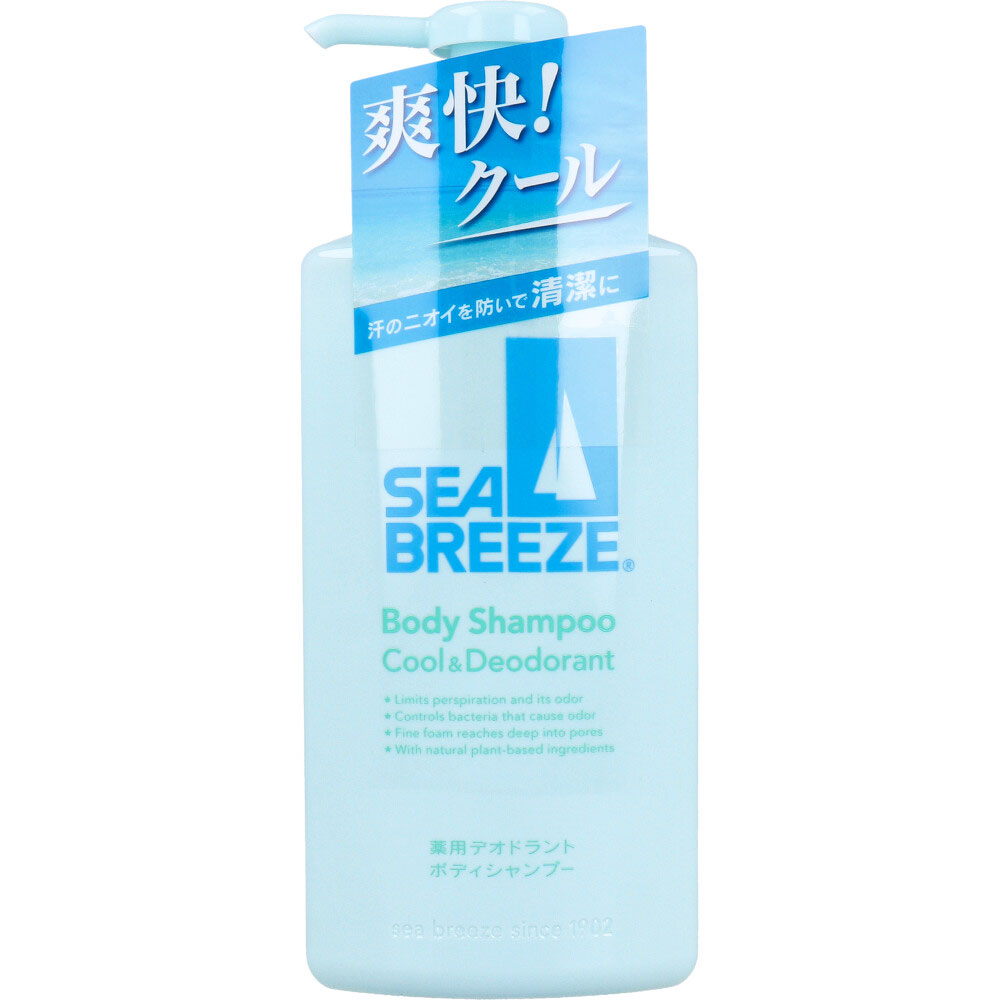シーブリーズ 薬用デオドラントボディシャンプー クール＆デオドラント 490mL [4550516491633] SEA BREEZE スッキリ ボディソープ 清潔 サラサラ素肌 本体 皮膚の殺菌 にきびを防ぐ 消毒 体臭 汗臭に クールな洗い心地 医薬部外品