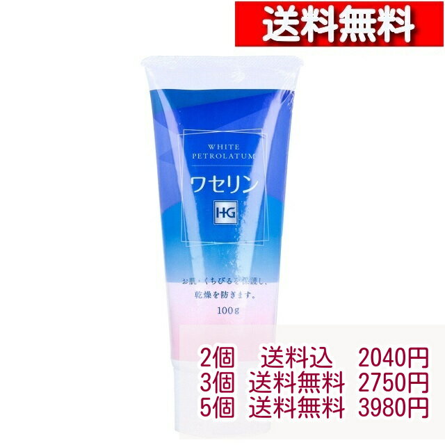 ワセリン HG チューブ 100g [4975175023726] セット 肌 ワセリンHG ワセリン 乾燥 口唇 皮膚 唇 保護 白色ワセリン チューブタイプ 優しいワセリン 刺激 少ない 全身 保湿クリーム 2個～ 大洋製薬
