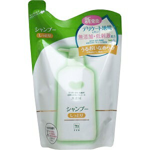 カウブランド 無添加 シャンプー しっとり 詰替用 380mL [4901525007252] 詰め替え 牛乳石鹸 アミノ酸系 ノンシリコン 防腐剤不使用 アルコールフリー ノンパラベン 毛先 穏やかにまとまる