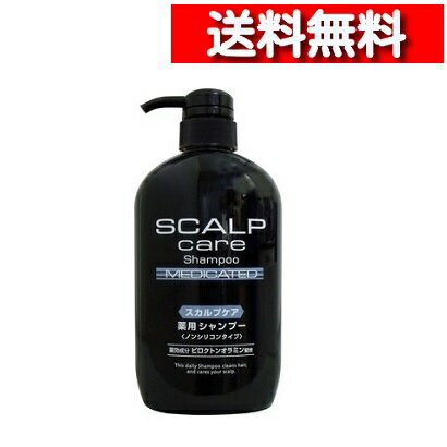  熊野油脂 スカルプケア 薬用 シャンプー ポンプ 600ml  抜け毛対策 スカルプケア シャンプーノンシリコン 毛穴ケア 頭皮ケア グリチルリチン酸ジカリウム配合 ピロクトンオラミン配合 乾燥を防ぐ