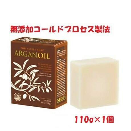 アルガンオイル フェイシャルソープ 泡立てネット付 110g [4571119649016] 洗顔料 手作り 無添加 石けん 自然派石鹸 アルガンソープ せっけん 敏感肌