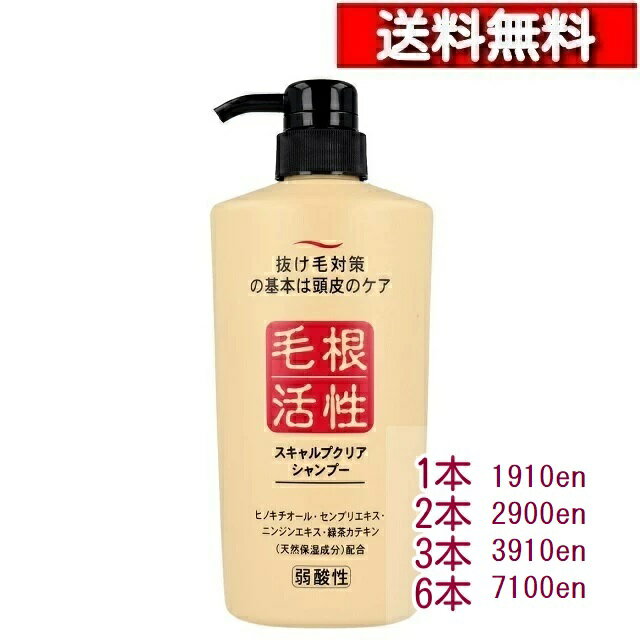 根活性成 スキャルプクリア シャンプー 550mL [1-6本][ 4964653101247 ] 抜け毛対策 抜け毛予防 頭皮ケ..