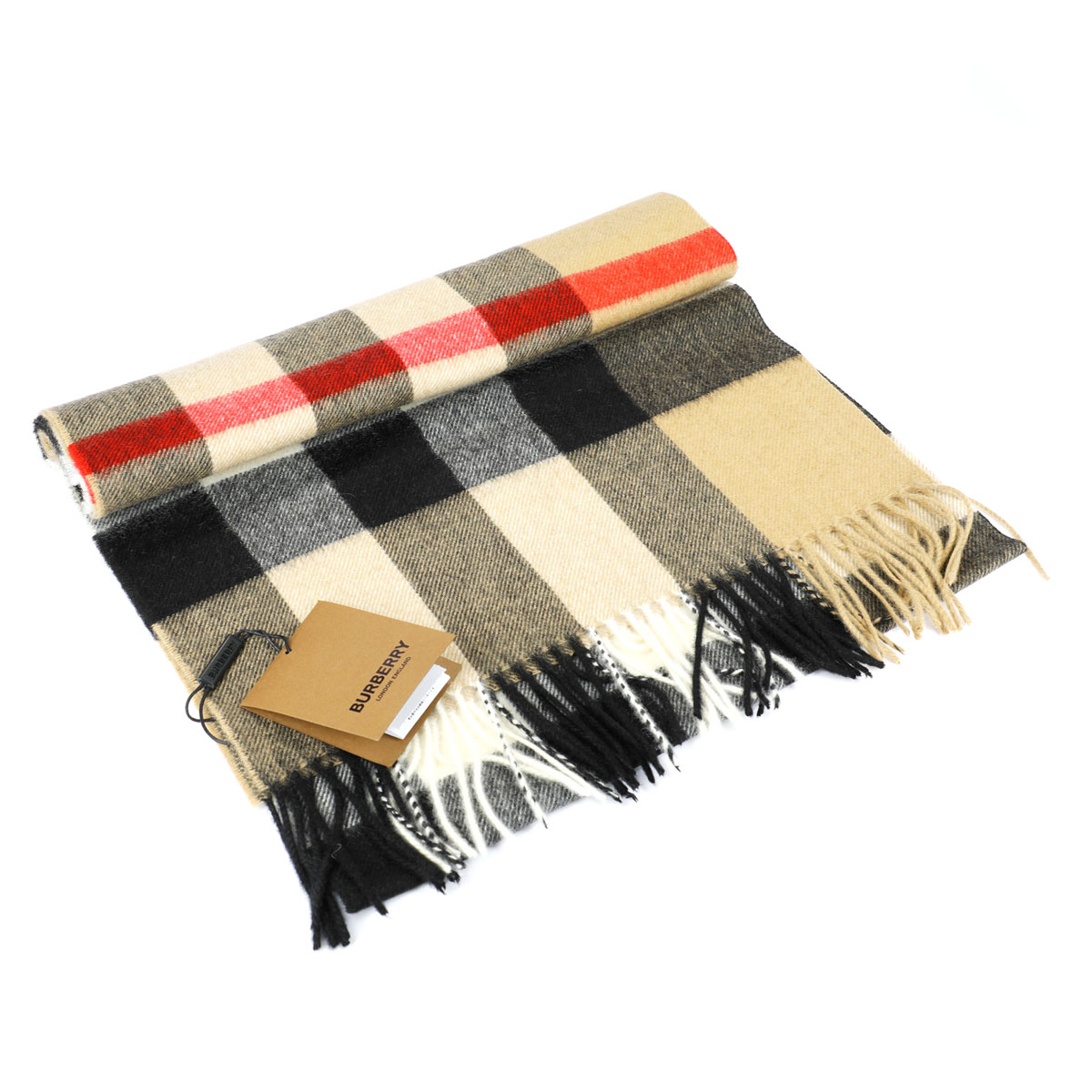 ●ポイント10倍＆割引クーポン●バーバリー BURBERRY ストール マフラー カシミアスカーフ ハーフメガチェック柄 HALF MEGA CHECK レディース 8018175 アーカイブベージュチェック【宅配便送料無料】 ギフト 誕生日 プレゼント 15時までの決済確認で即日発送！