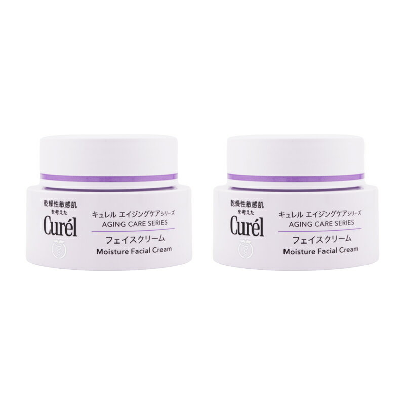 [2個セット]Curel キュレル エイジングケアシリーズ フェイスクリーム 40g 無香料 無着色 アルコールフリー 消炎剤配合[ギフトラッピング対応]