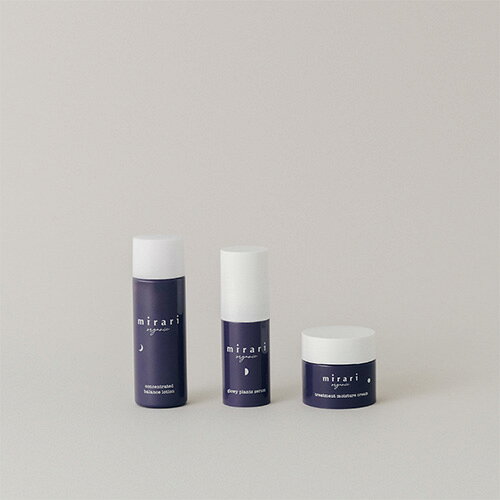 【mirari organic】ミラリオーガニック3ステップトライアルキット | ミラリオーガニック スキンケア トライアル キット 化粧水 ローション セラム 美容液 クリーム オーガニック 潤い 保湿 輝き ハリ エイジングケア 肌荒れ 乾燥 赤み ギフト プレゼント cosmekitchen-10001428 コスメキッチン サンプル画像2