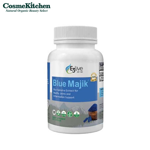【E3Live】BlueMajikカプセル | インナーケア マルチミネラル 免疫 着色料不使用 食品添加物不使用 不規則 肌管理 オーガニック グルテンフリー 透明感