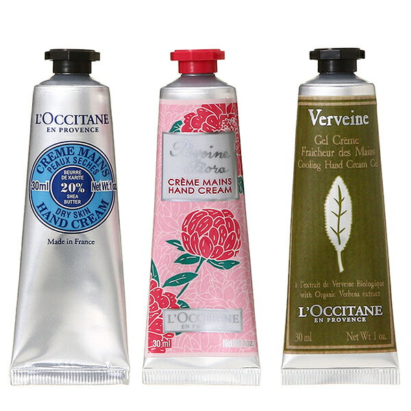 最大3,500円OFFクーポン配布中！【セット】ロクシタン L'OCCITANE ハンドクリーム 30mL 3本セット (3種 シア + ピオニー + ヴァーベナ) 母の日 ギフト