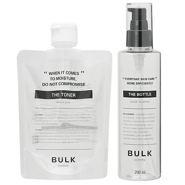 【セット】バルクオム BULK HOMME ザ トナー 詰め替えボトル付き 200mL プレゼント ギフト 化粧水 ローション クリスマスコフレ