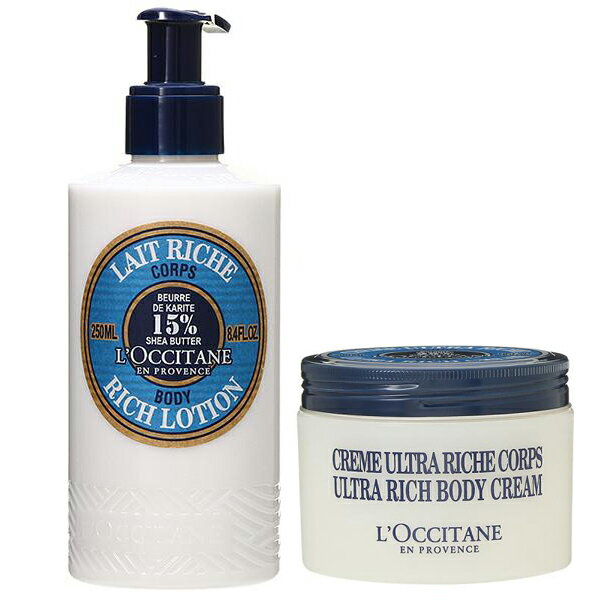 最大3,000円OFFクーポン配布中！【セット】ロクシタン L'OCCITANE シア リッチボディローション 250mL + ボディクリーム 200mL セット プレゼント ギフト ボディローション ミルク 母の日