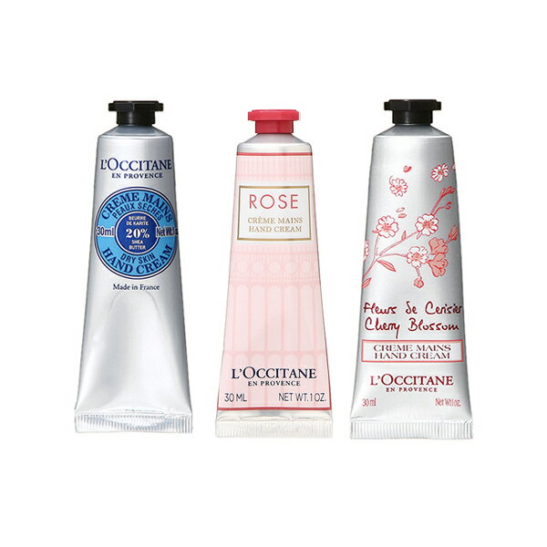 最大3,500円OFFクーポン配布中！【セット】ロクシタン L'OCCITANE ハンドクリーム 30mL 3本セット (人気3種 シア + ローズ + チェリーブロッサム) 母の日 ギフト