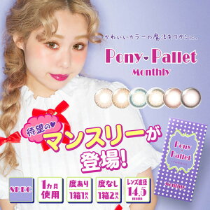ポニーパレット バイ ティアリーアイズ Pony Pallet by Tiary Eyes 度無し 1month 2枚入(ぺこ(オクヒラテツコ) カラコン カラーコンタクト ワンマンス 1month) cfp10