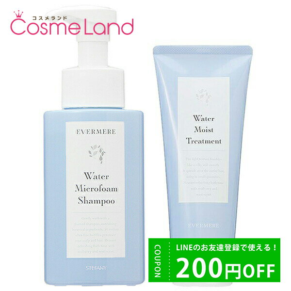 P5倍★9/19 20時～28H限定！【セット】 エバメール evermere マイクロフォームシャンプー 450mL + モイストトリートメント 180mL ヘアケアセットのサムネイル