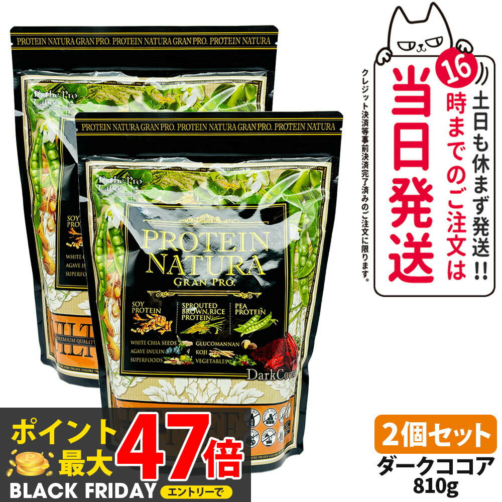 【2個セット】エステプロラボ プロテイン ナチュラ グランプロ ダークココア 810g 大袋タイプ サプリメント グランプロ ダイエット タンパク質 女性 美容 ボディメイク 飲みやすい Esthe Pro Labo 送料無料
