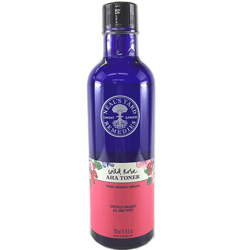 ニールズヤードレメディーズ ワイルドローズAHAウォーター 200ml スキンケア 化粧水 ふき取り 保湿 うるおい ざらつき ごわつき 透明感 毛穴ケア 角質ケア ダメージケア UVケア 紫外線 ローズヒップ 天然由来 自然派 オーガニック 低刺激 人気 ギフト プレゼント
