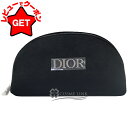 【4H限定★1日20時〜ポイント5倍&クーポン配布】●訳あり 外箱不良● クリスチャンディオール CHRISTIAN DIOR ブラック ベロア ポーチ 【国内...