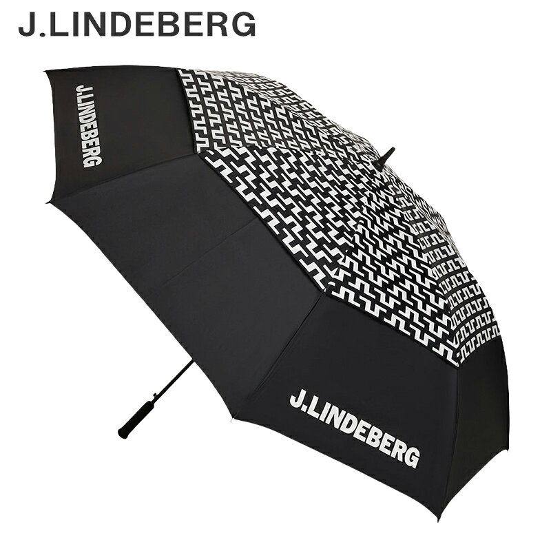 ジェイリンドバーグ Barrie バリー ゴルフアンブレラ GUAC14627 ブラック(9999) J.Lindeberg ゴルフ [4513] 送料無料 防風・防水ゴルフアンブレラ ワイドサイズ 耐久性に優れたナイロン素材