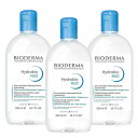 ビオデルマ イドラビオ H2O エイチツーオー (青) 500ml×3本セット BIODERMA クレンジング 送料無料 朝の洗顔 拭き取り化粧水 まつエク クレンジングウォーター 敏感乾燥肌に