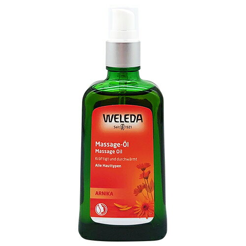 ブランド名 ヴェレダ (WELEDA) 商品名 アルニカ マッサージオイル ポンプタイプ(ARNICA MASSAGE OIL) カテゴリー ボディケア ボディオイル 商品説明 ハーブの香りで芯から元気にする、ボディマッサージ用オイルです。疲れを感じる手足・肩・腰などをマッサージすることで血行を促進し、コリをほぐします。身体と肌を生き生きとさせるハーブエキス配合。入浴後、またスポーツの前後に使うと効果的です。※顔へのご使用はお控え下さい。(製品は米国内で一般に販売されている正規品です。) 並行輸入品についてこちらの商品は並行輸入商品です。予告なく商品画像とはパッケージが変更になる場合がございます。並行輸入商品は着色料や香料、成分量が日本国内正規品と若干異なることがございますため、色味や質感が違う場合がございます。また、商品本体に成分表を貼らなければならないため、外箱開封の形跡があったり、未開封シールがない商品、透明フィルムのある商品とない商品の取り扱いがございます。ご了承の上お買い求めください。 使い方入浴やシャワーの後オイルを手にとり、湿った肌になじませます。末端から心臓に向かいながら、円を描くようにマッサージすると効果的です。手のひらで軽く温めてからご使用なさると肌へのなじみが良くなります。 配送・支払方法について宅配（全国どこでも送料無料）広告文責：株式会社ハイブリッジ　011-776-6983区分：化粧品・フレグランス/海外製　原産国：ドイツ、スイスなど