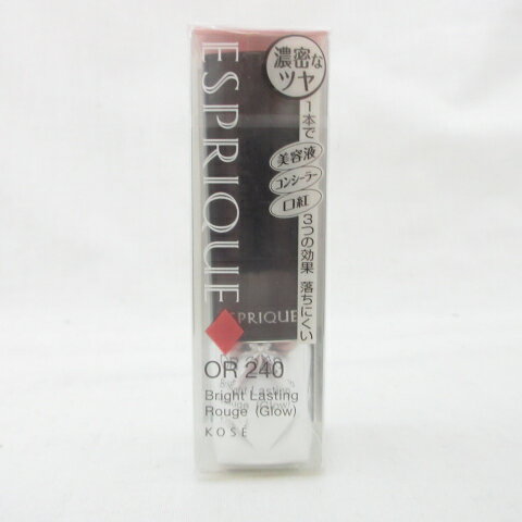 ●コーセー ESPRIQUE エスプリーク ブライトラスティング ルージュ グロウ OR240 オレンジ系 口紅 5g ( 0513-K3 )