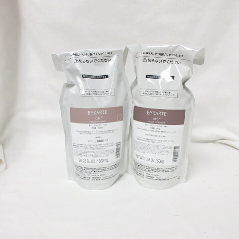 (リニューアル) BYKARTE バイカルテ BK シャンプー CH 600mL / BK ヘアトリートメント MS 600g セット (リフィル/詰替え用)