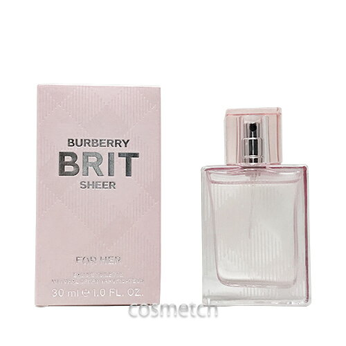 商品番号 3614226905031 メーカー名 バーバリー　BURBERRY 商品名 バーバリー ブリット シアー EDT 30ml SP N （香水） 商品説明 上品な女性らしさを表現したフレッシュなフローラル フルーティ。冒険心やロマンスへの情熱を持ちながらも、さりげない上品さ、女性らしさが溢れる可愛い大人の女性の為の、魅惑のフレグランス。香調：フレッシュ・フルーティ・フローラルトップノート：ユズ、マンダリン、パイナップルリーブス、ライチ、グレープミドルノート：ナシ、ピオニー、ピーチブロッサム、スイートピーラストノート：ホワイトムスク、アミリスウッド 区分 化粧品 原産国 ドイツ ※購入履歴からのキャンセル及び修正について ご注文のタイミングによっては、お客様自身での購入履歴からのキャンセル、修正を受け付けることができない場合がございます。 ※当店で取り扱っている商品は並行輸入品（一部国内商品を除く）です。 予告なく商品パッケージが変更となる場合があり、掲載画像と異なる事がございます。 また、仕様や処方が国内販売商品と異なる場合がございます。 ※原産国につきましては、現在メインで仕入ている国名を表示しております。 仕入れ先や仕入れ時期により原産国が変わる場合がございますのでご了承下さい。 その他、購入に関する注意事項をご確認いただき、ご了承の上ご注文をお願い致します。 購入に関する注意事項 広告文責：セレクティヴ株式会社（03-5807-0882）バーバリー ブリット シアー EDT 30ml SP N （香水）