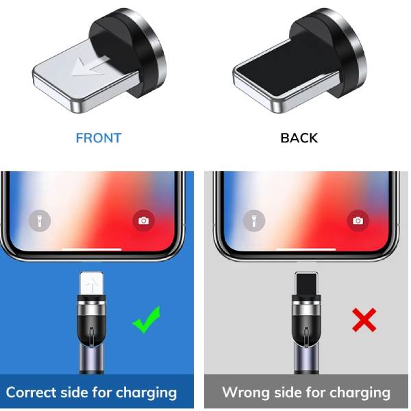 【在庫のみ】マグネット式 充電ケーブル 1M 360度 iPhone Android microUSB スマホ マグネット 磁気 磁石 断線防止 ナイロン コード アンドロイド アイフォン iphone microUSB Lightning TOPK ブラック レッド