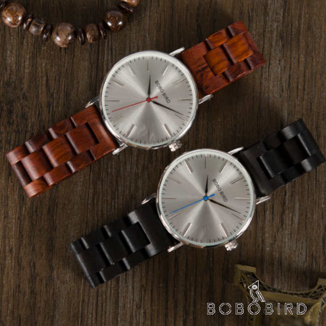 木製 腕時計 クォーツ ウッド シンプル BOBOBIRD ボボバード 木製バンド ラウンドウォッチ ヴィンテージ メンズ 男性 木製腕時計