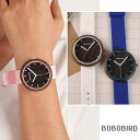 腕時計 レディース ボボバード BOBO BIRD 腕時計 木製 wood watch アナログ 女性 シリコンバンド R28 おしゃれ かわいい ピンク ブルー ホワイト