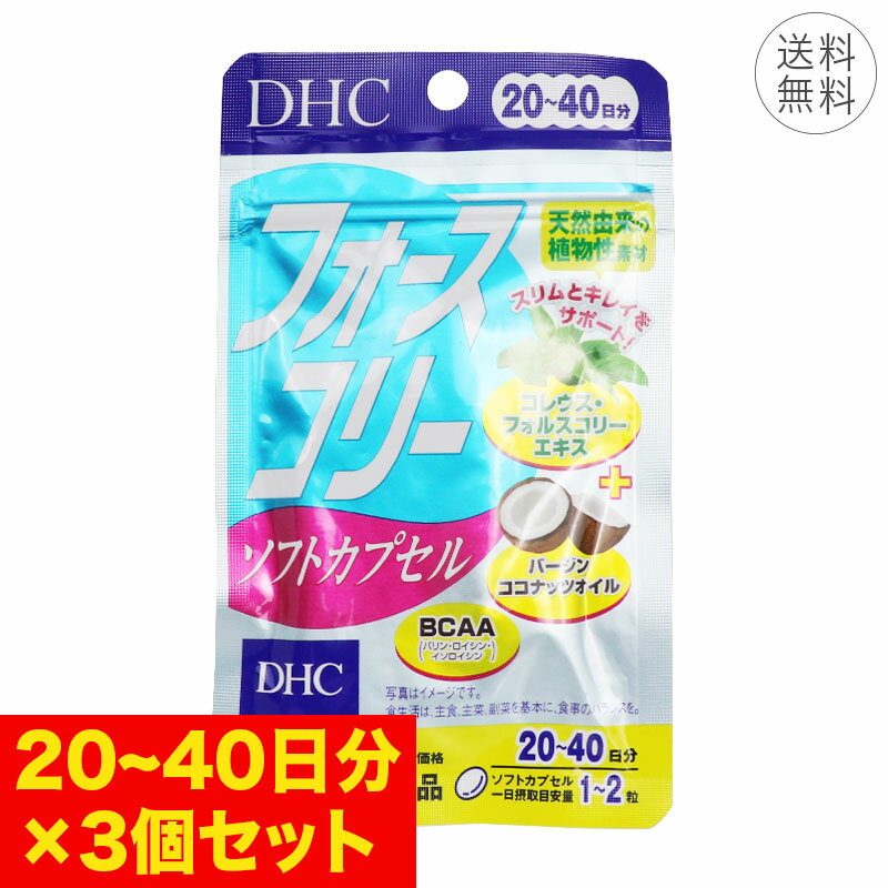 【3個セット】DHC フォースコリー 20～40日分 ソフトカプセル 1日1~2粒 サプリメント 健康食品 フォルスコリ― ダイエット 除脂肪体重 ハーブ