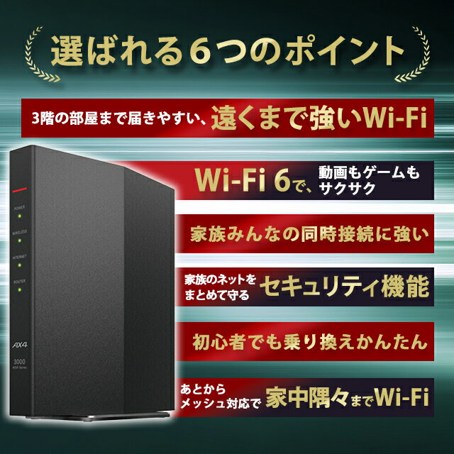 バッファロー WiFi ルーター WSR-30...の紹介画像3