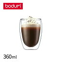 Bodumのダブルウォールグラス ボダム パヴィーナ ダブルウォールグラス 4559-10 2PCSセット 360ml（RBD0103）9-2276-0203ボダム bodum 二重構造グラス ギフト