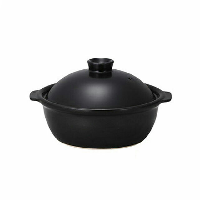 IH/煤气两者对应 - 宴/うたげ 耐熱鍋 ブラック 8号 KOYO 光洋陶器（19830008）陶器 鍋 業務用食器 耐熱 黒 おしゃれ 業務用 飲食店 和風 洋風