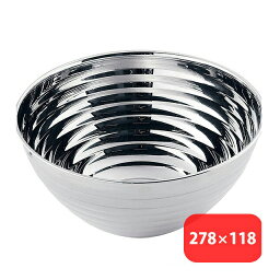 18-8 サラダボール/ライン シングル 26cm（PSLL606）9-1655-0406金属食器