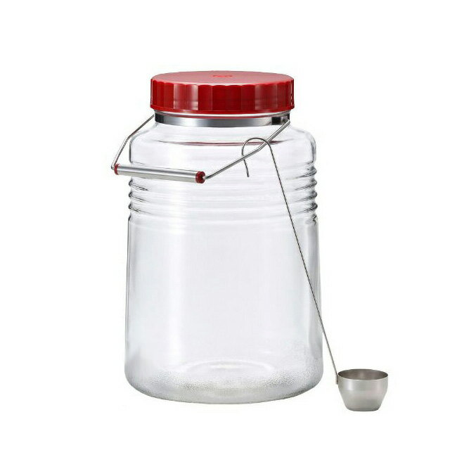 アデリア(石塚硝子) 復刻梅びん 4L 6セット (721)懐かしい昭和のレトロな梅酒瓶。「梅びん発売50周年」を記念して旧タイプのデザインが復刻フタは浅めの形状で渋く深い赤色。ハンドルやベルトはステンレス製で高級感があります。付属のレード...