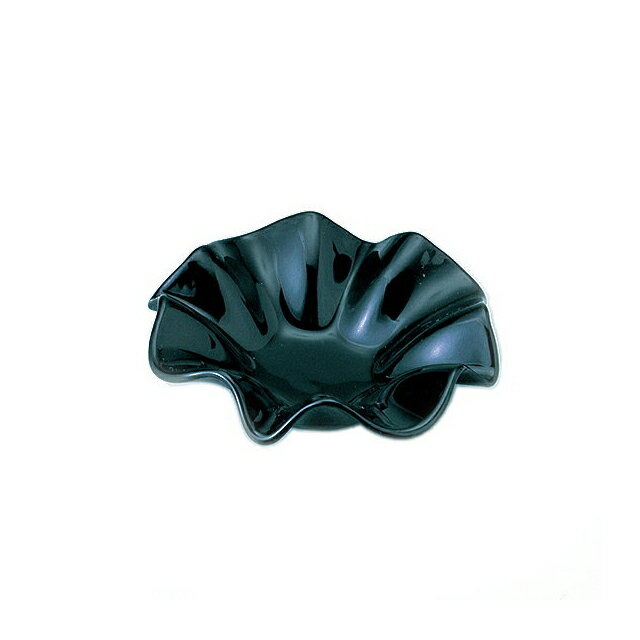 灰皿 フラワー S BK ブラック 6個（DG-748）日本製 黒 シンプル おしゃれ 花 卓上 来客用 業務用 飲食..