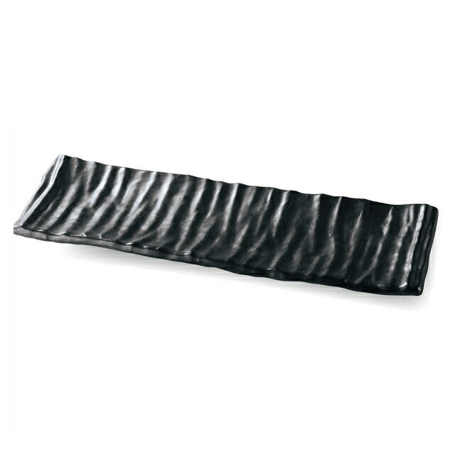 Other - 32.5cm ひねりリタ目長角皿 黒マット 3枚セット（51024930）8-341-9多用皿メラミン樹脂長皿3枚入 多用皿 長皿